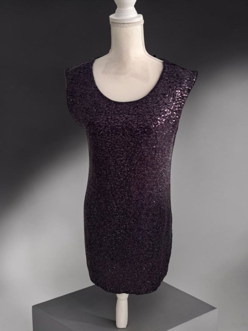 EXPRESS Purple Sequin Mini Dress Size Medium NEW NWT